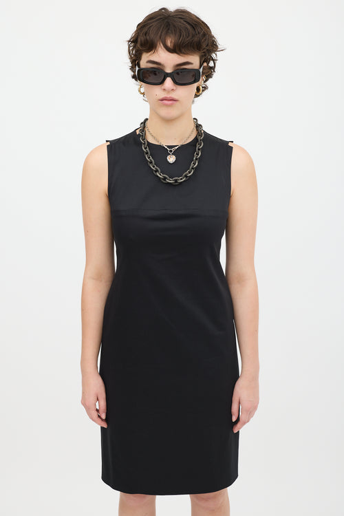 Acne Studios Black Cotton Tara Tux Shift Dress