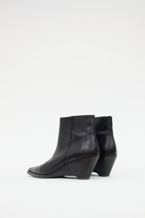 Acne Studios Black Leather Cony Boot