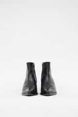 Acne Studios Black Leather Cony Boot