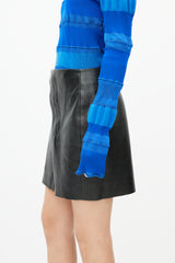 Acne Studios Black Leather Mini Skirt