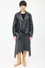 Acne Studios Black Leather New Merlyn Biker Jacket