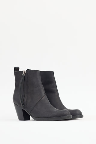 Acne Studios Black Leather Pistol Boot