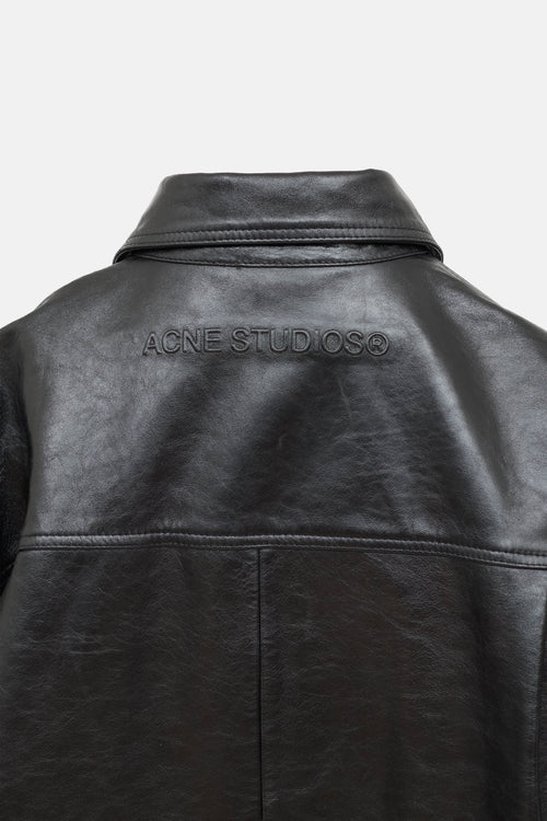 Leather Shirt Jacket