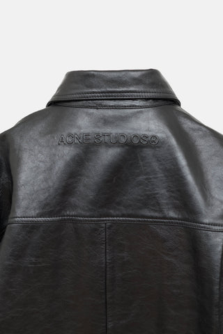 Leather Shirt Jacket