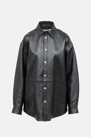 Leather Shirt Jacket