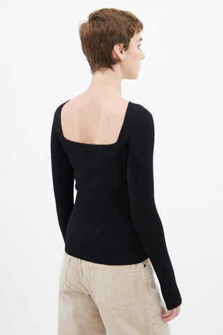 Acne Studios Black Lydia Fitted Top