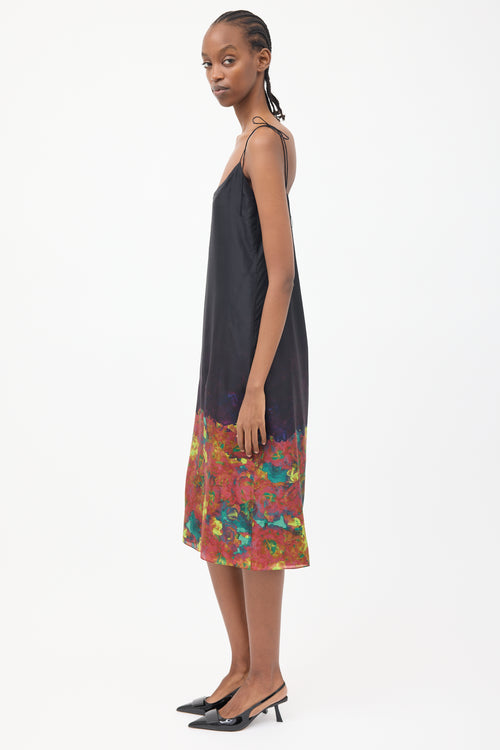 Acne Studios Black & Multi Silk Tie Dress