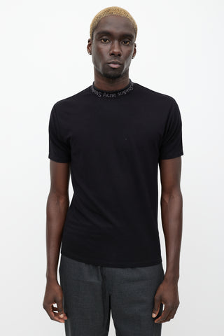 Acne Studios Black Logo Navid Mock T-Shirt