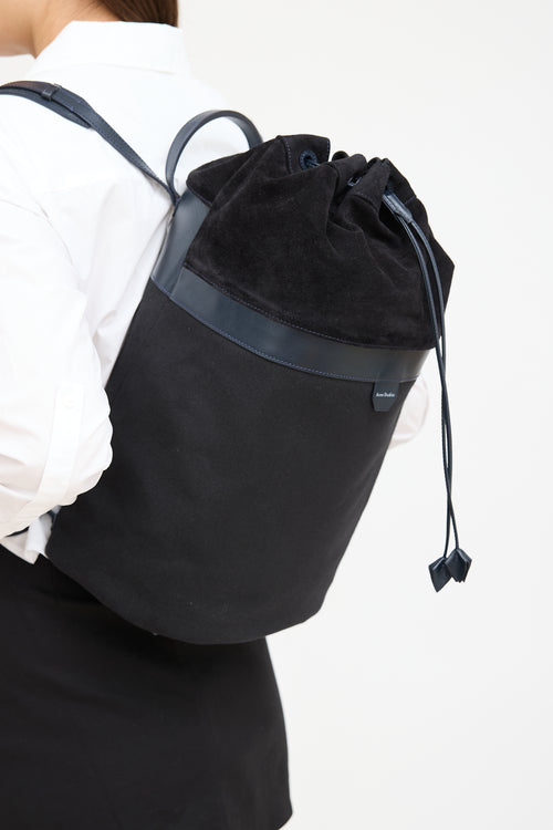 Acne Studios // Navy Leather Bucket Backpack – VSP Consignment Acne Studios // Navy Leather Bucket Backpack – VSP Consignment