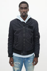 Acne Studios Black Nylon Bomber Jacket