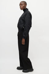 Acne Studios Black Nylon Clea Bomber Jacket