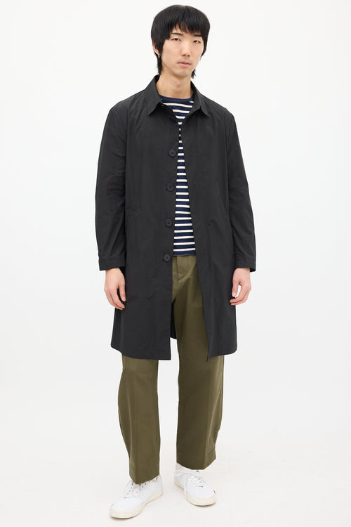 Acne Studios Black Nylon Sten Coat