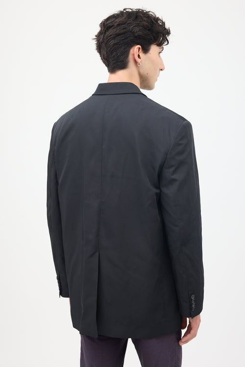 Acne Studios Black Nylon Tailored Blazer