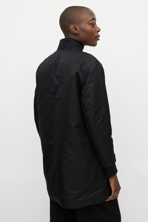 Acne Studios Black Nylon Two Pocket Coat