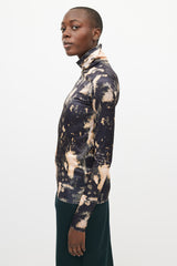 Acne Studios Black & Orange Tie Dye Top