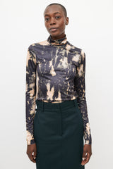 Acne Studios Black & Orange Tie Dye Top