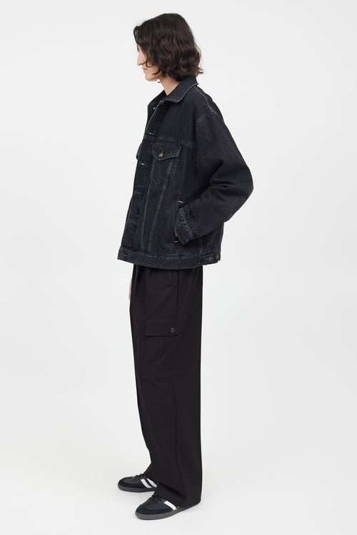 Acne Studios Black Washed Denim Jacket