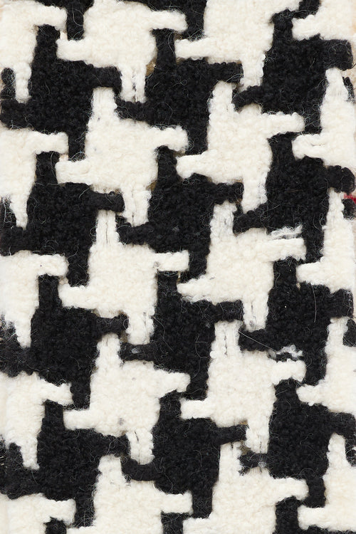 Acne Studios Black & Cream Knit Scarf