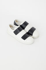 Acne Studios White & Black Leather Velcro Sneaker