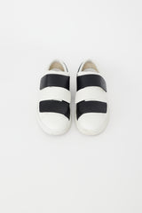 Acne Studios White & Black Leather Velcro Sneaker