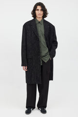 Acne Studios Black & White Wool Tweed Coat