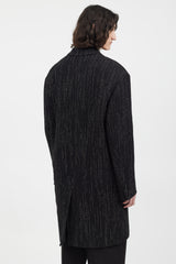 Acne Studios Black & White Wool Tweed Coat
