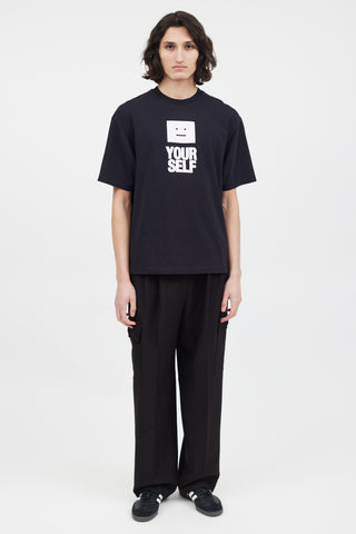 Acne Studios Black & White Your Face T-Shirt