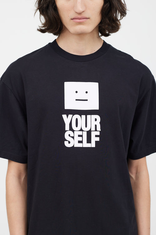 Acne Studios Black & White Your Face T-Shirt