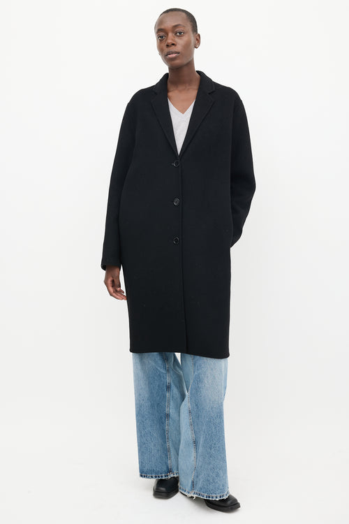 Acne Studios Black Wool & Cashmere Mid Length Coat