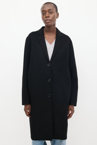 Acne Studios Black Wool & Cashmere Mid Length Coat