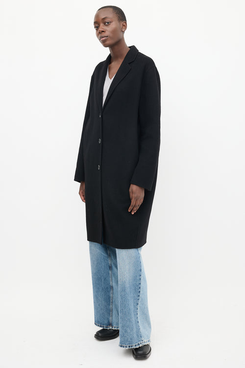 Acne Studios Black Wool & Cashmere Mid Length Coat