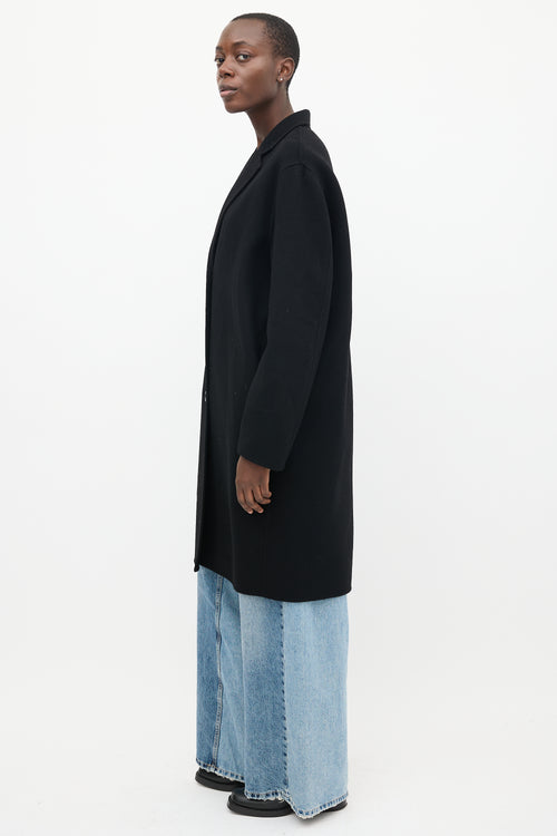 Acne Studios Black Wool & Cashmere Mid Length Coat