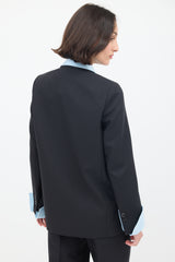 Acne Studios Black Wool Double Breasted Wide Leg Suit