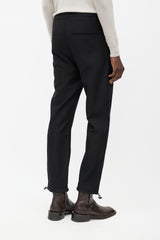 Acne Studios Black Wool Drawstring Cuff Pant