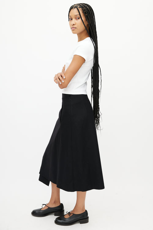 Acne Studios Black Wool Wrap Skirt