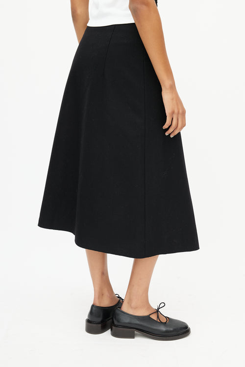 Acne Studios Black Wool Wrap Skirt