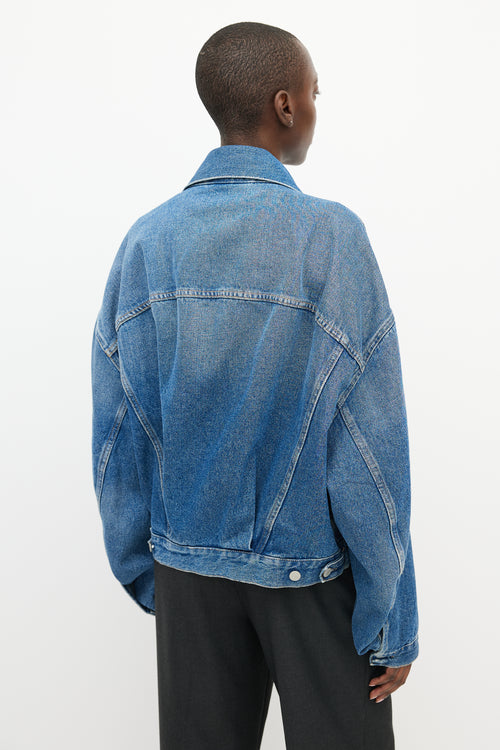 Acne Studios Blue Denim Oversized Jacket