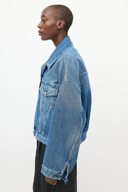 Acne Studios Blue Denim Oversized Jacket