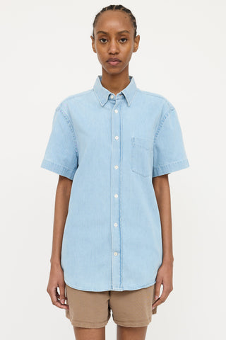 Acne Studios Denim Button Up Top