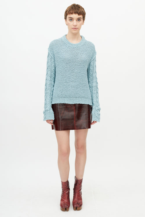 Acne Studios Blue Hila Cable Knit Sweater