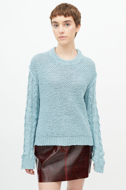 Acne Studios Blue Hila Cable Knit Sweater