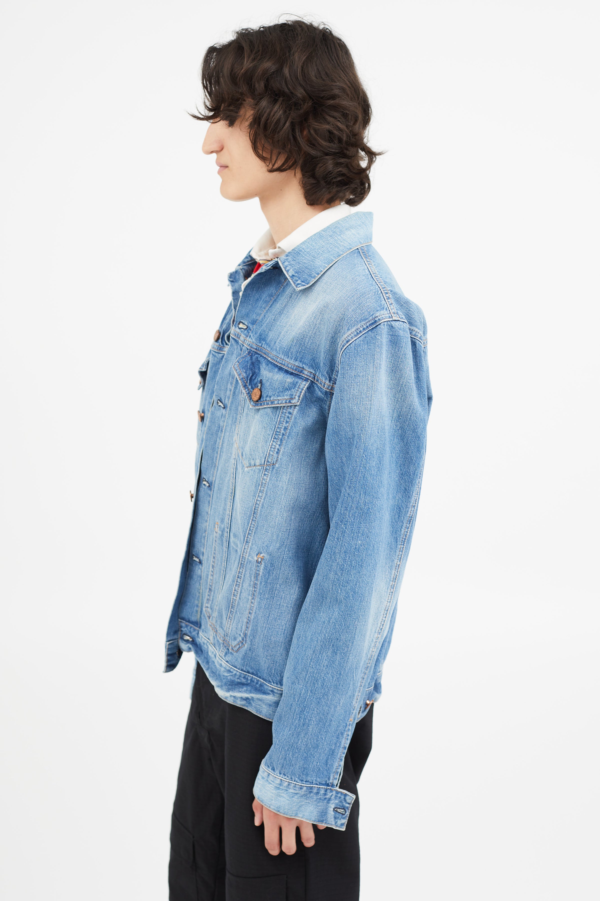 Men Light Blue Solid Denim Jacket – Voi Jeans