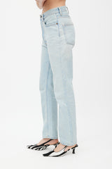 Acne Studios Blue Light Wash Straight Denim Jeans