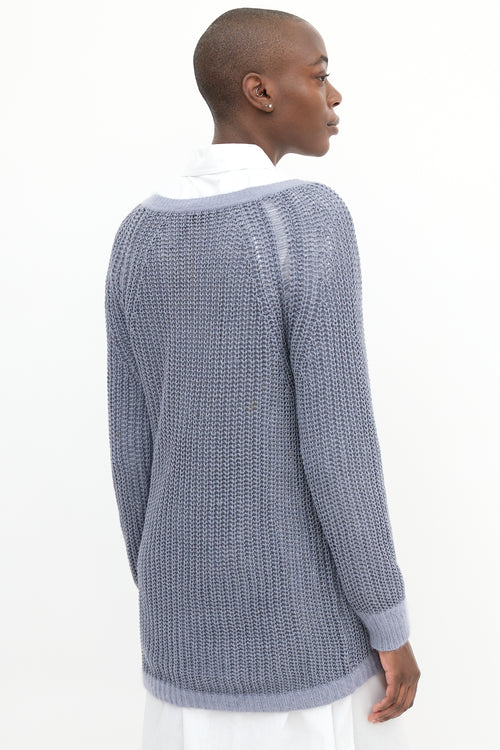 Acne Studios Purple Nima Linen Knit Sweater