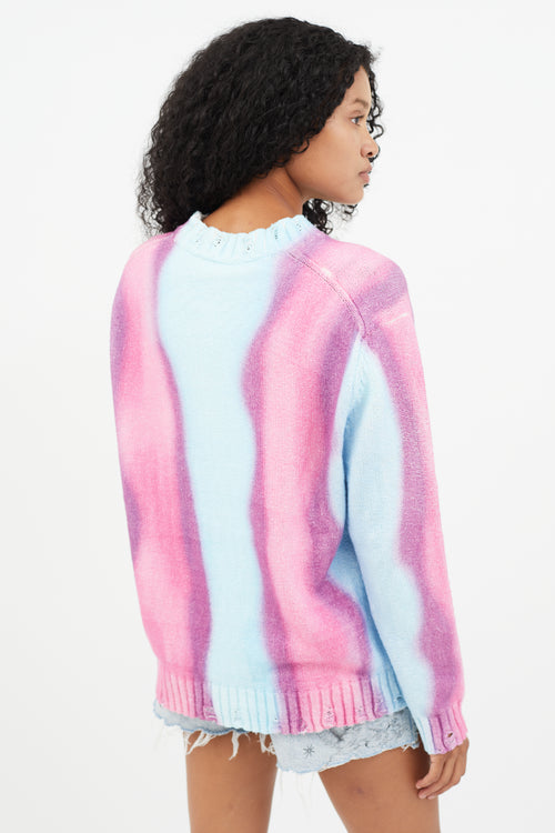 Acne Studios Blue & Pink Tie Dye Sweater
