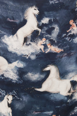 Acne Studios Navy & Multicolour Printed Silk Scarf