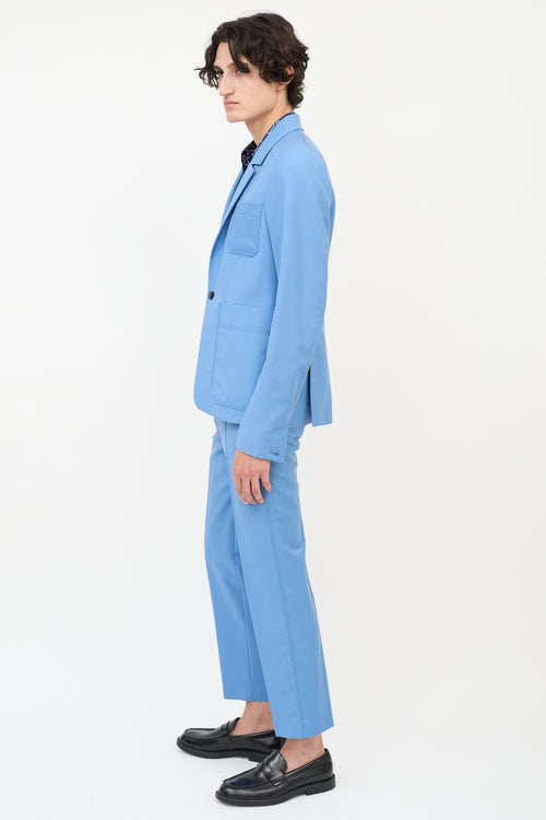 Acne Studios Blue Wool & Mohair Suit