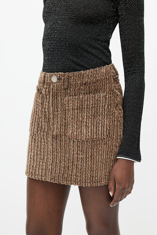 Acne Studios Brown Corduroy Mini Skirt