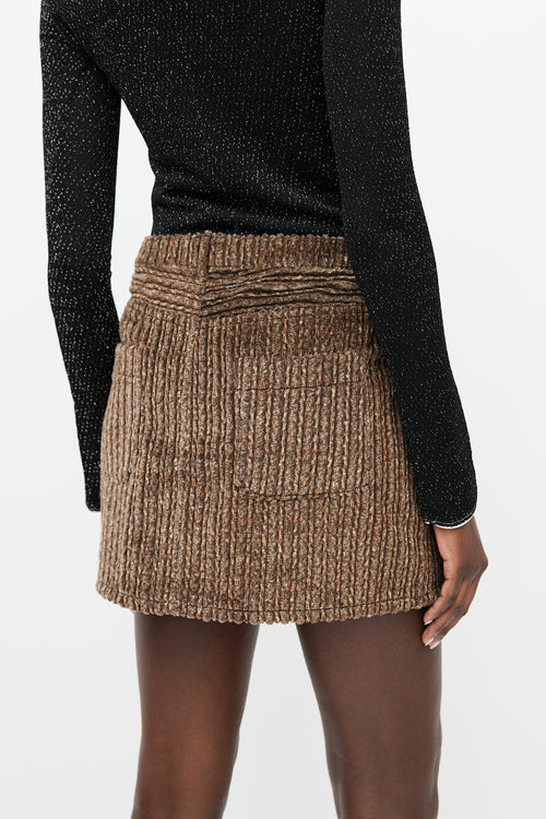 Acne Studios Brown Corduroy Mini Skirt
