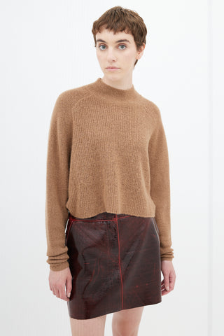 Acne Studios Brown Darko Knit Cropped Sweater